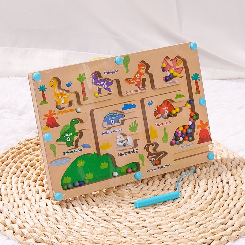 Magnetic Digital Bead Maze Toy For Young Kidsren To Use Pen To Absorb Iron, Early Education, Puzzle, Logical Thinking Training Game - Image 1